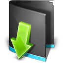 Downloads Folder Black icon